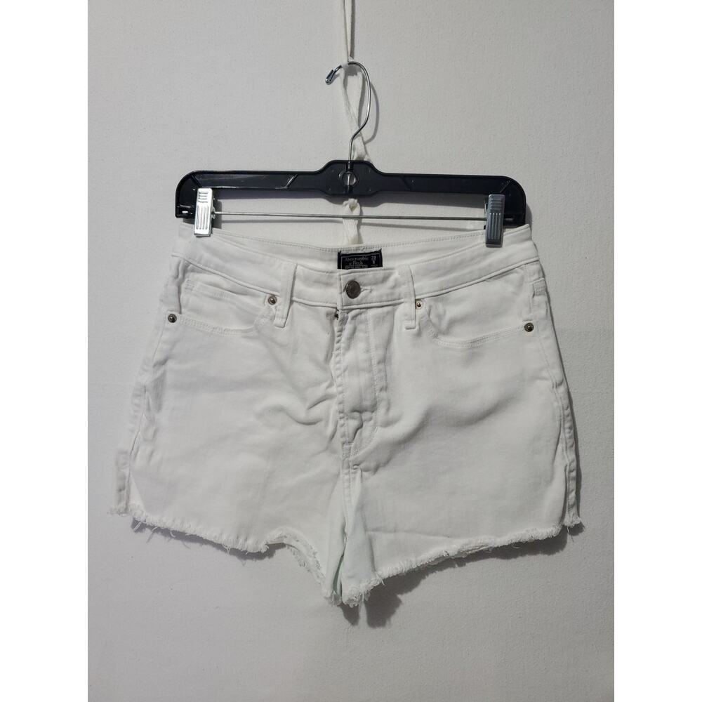 Abercrombie & Fitch Simon High Rise Shorts Womens 29/8 White Denim